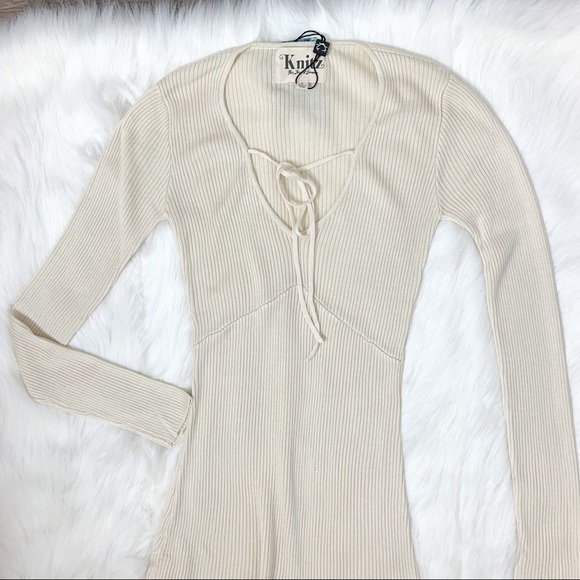 For Love & Lemons Delancey Mini Dress Cream S NWT - Picture 8 of 16